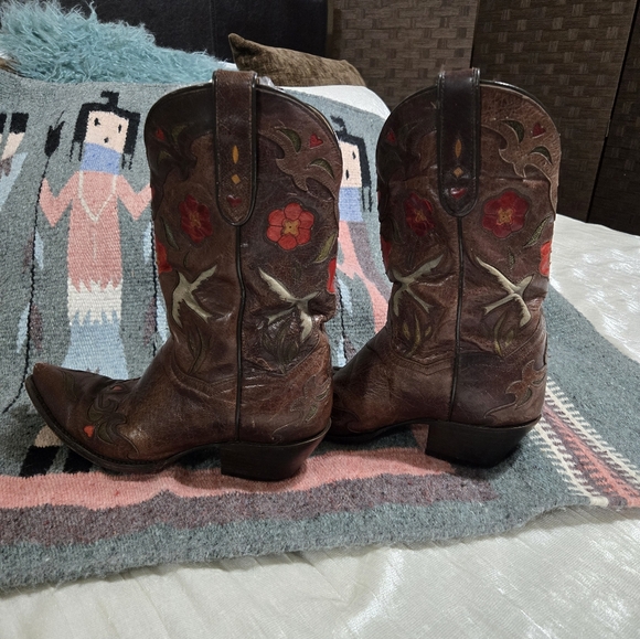 Dan Post Blue Bird Womens Cowboy Boots Size 8. Great Condition! - Picture 4 of 13